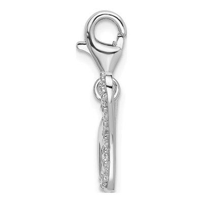 Sterling Silver CZ Butterfly Charm – view 3