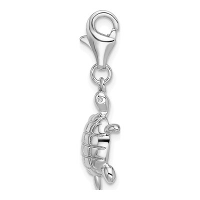 Sterling Silver Turtle Charm – view 3