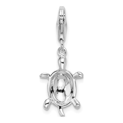 Sterling Silver Turtle Charm – view 4