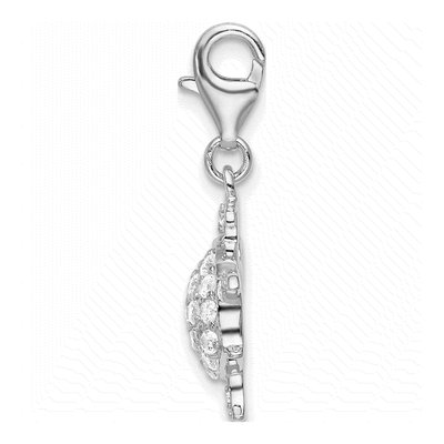 Sterling Silver CZ Sea Turtle Charm – view 3