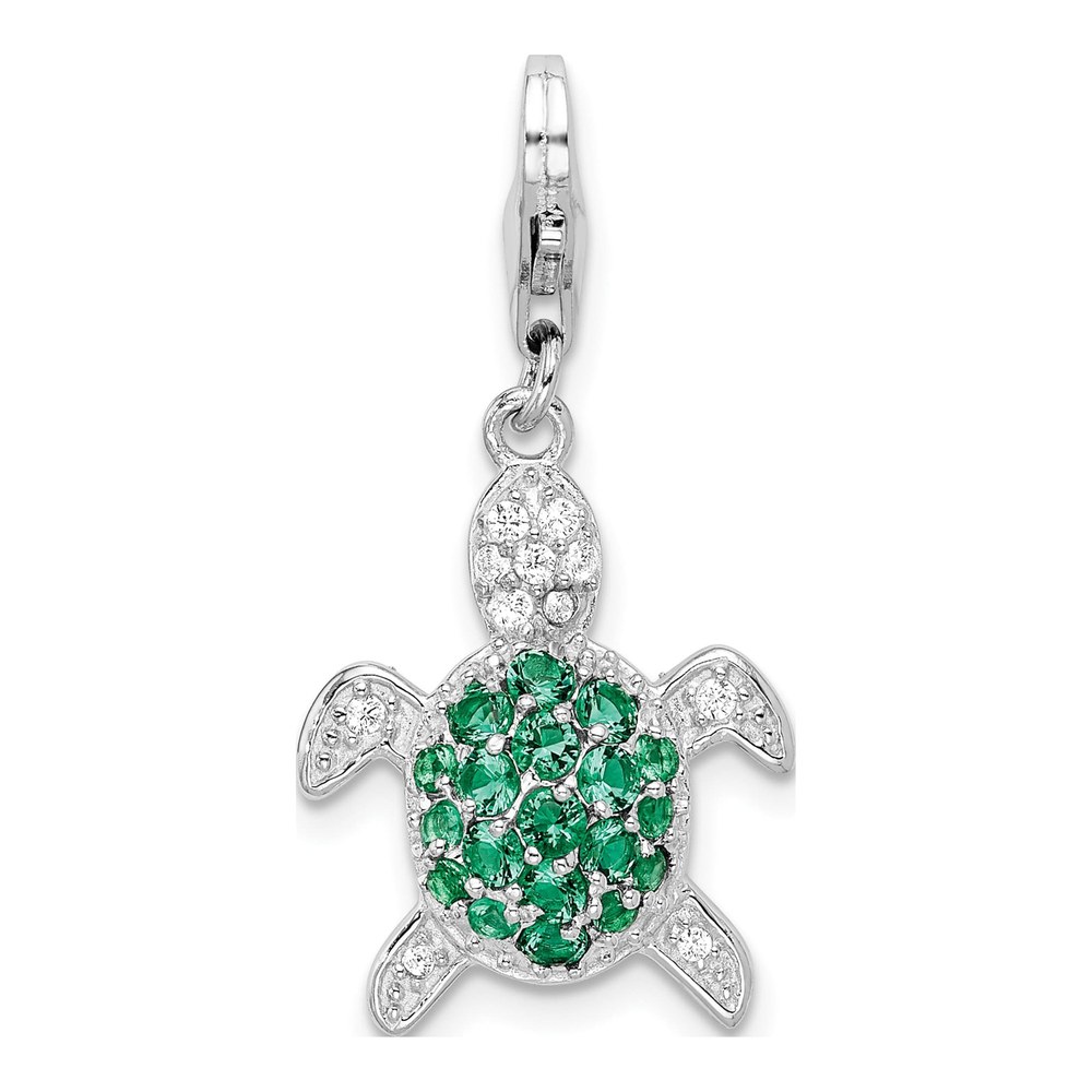 Sterling Silver Turtle Charm Clasp
