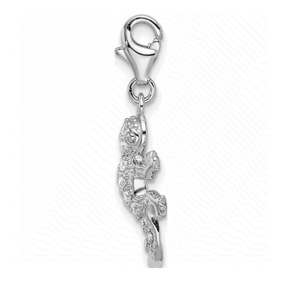 Sterling Silver CZ Lizard Charm – view 3
