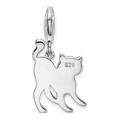 Sterling Silver Scary Cat Charm – view 4