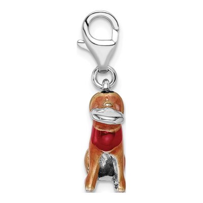 Sterling Silver Dog Frisbee Charm – view 3