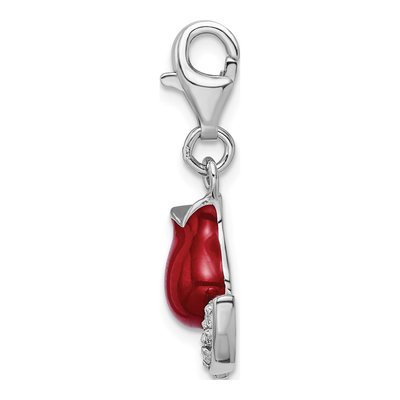 Sterling Silver CZ Tulip Charm – view 3