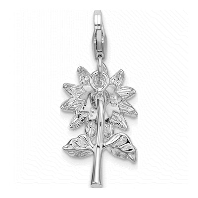 Sterling Silver Enamel Sunflower Charm – view 4