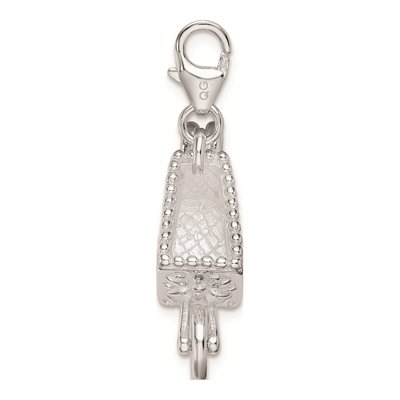 Sterling Silver Rh 3-D Enameled Wheelbarrow Charm – view 3