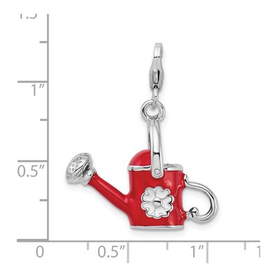 Sterling Silver Red Watering Can Charm – view 6