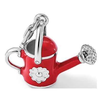 Sterling Silver Red Watering Can Charm – view 7