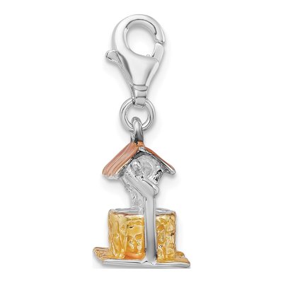 Sterling Silver Enamel Well Charm – view 3