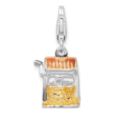 Sterling Silver Enamel Well Charm – view 4