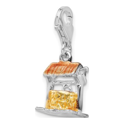 Sterling Silver Enamel Well Charm – view 5