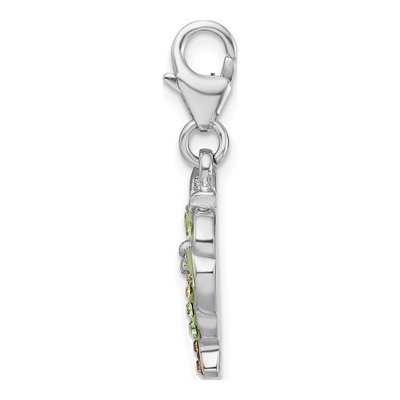 Sterling Silver Crystal Palm Tree Charm – view 4