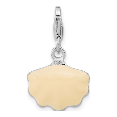 Sterling Silver Freshwater Cultured Pearl Shell Charm – view 4
