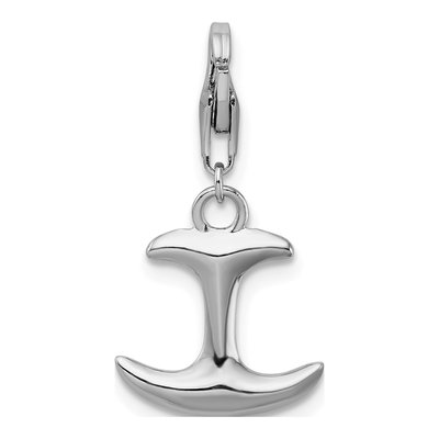 Sterling Silver 3-D Anchor Charm – view 4