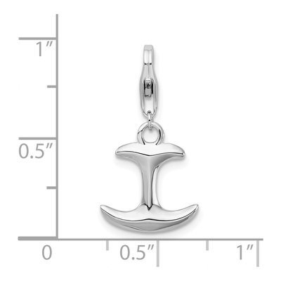 Sterling Silver 3-D Anchor Charm – view 5