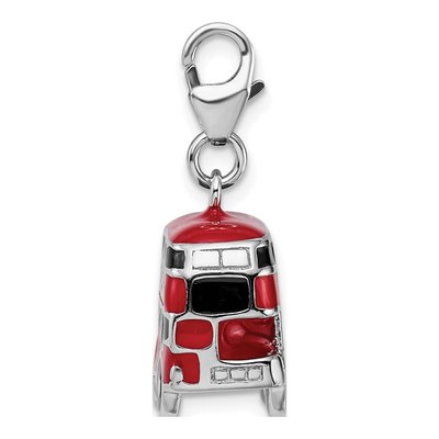 Sterling Silver London Bus Charm – view 3