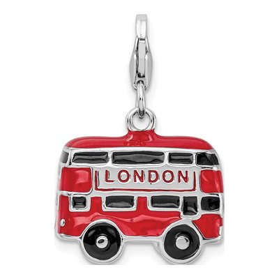 Sterling Silver London Bus Charm – view 4