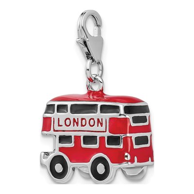 Sterling Silver London Bus Charm – view 5