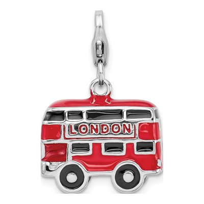 Sterling Silver London Bus Charm