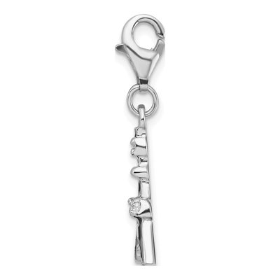 Sterling Silver CZ Eiffel Tower Charm – view 3