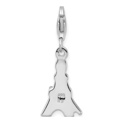 Sterling Silver CZ Eiffel Tower Charm – view 4