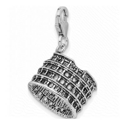 Sterling Silver 3-D Coliseum Charm – view 5