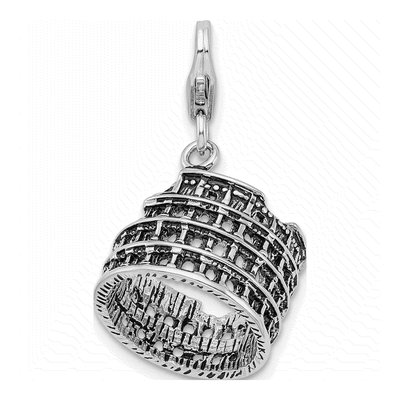 Sterling Silver 3-D Coliseum Charm