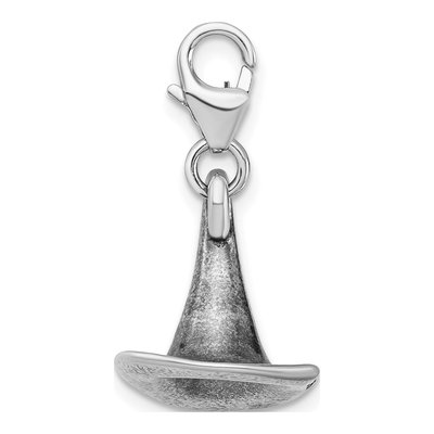 Sterling Silver 3-D Witches Hat Charm – view 3