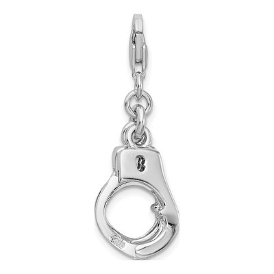 Sterling Silver Hand Cuffs Charm – view 4