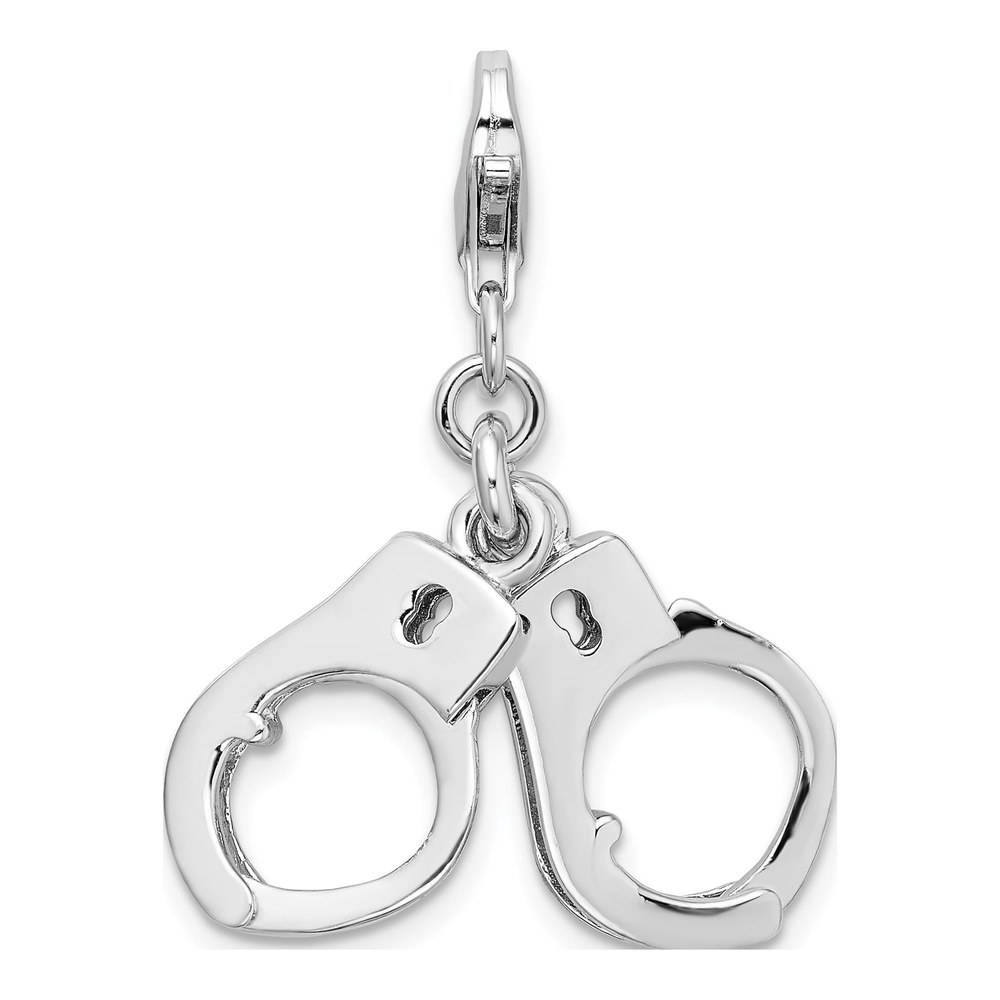 Sterling Silver Hand Cuffs Charm