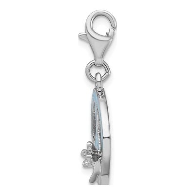 Sterling Silver Peace Sign Dragonfly Charm – view 3