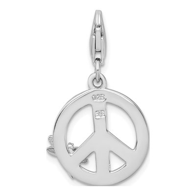 Sterling Silver Peace Sign Dragonfly Charm – view 4