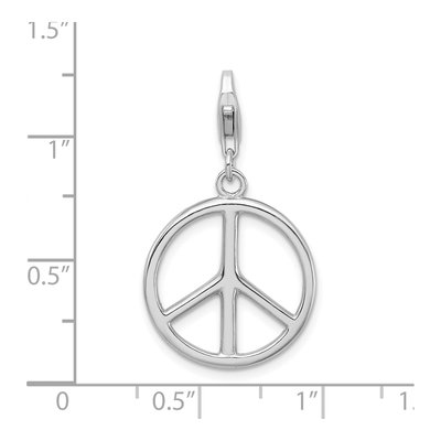 Sterling Silver Peace Sign Charm – view 5