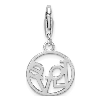 Sterling Silver LOVE Charm – view 4