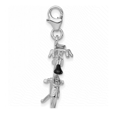 Sterling Silver 3-D Bicycle Charm – view 3