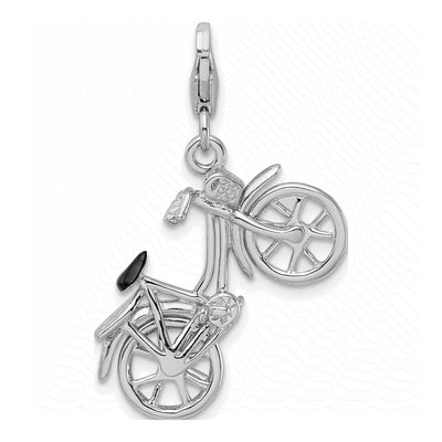 Sterling Silver 3-D Bicycle Charm – view 4