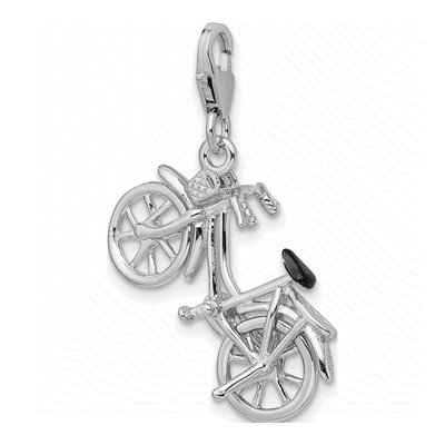 Sterling Silver 3-D Bicycle Charm – view 5