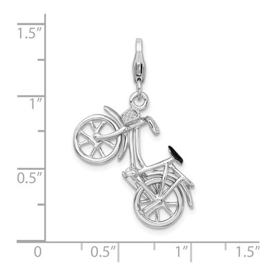 Sterling Silver 3-D Bicycle Charm – view 6