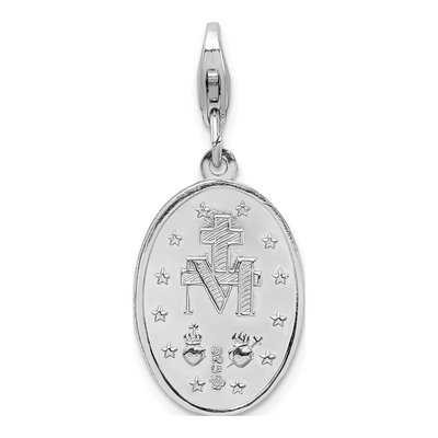 Sterling Silver Miraculous Medal Charm – view 4
