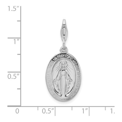 Sterling Silver Miraculous Medal Charm – view 5