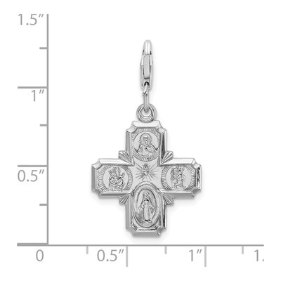 Sterling Silver 4-Way Medal Charm – view 5