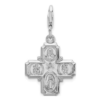 Sterling Silver 4-Way Medal Charm