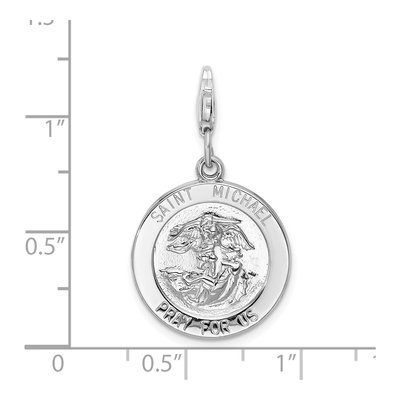 Sterling Silver Saint Michael Medal Charm – view 5