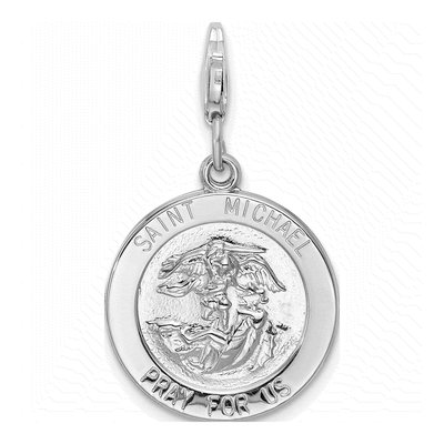Sterling Silver Saint Michael Medal Charm