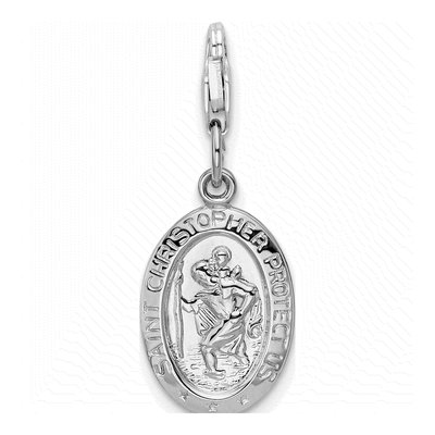 Sterling Silver Saint Christopher Medal Charm