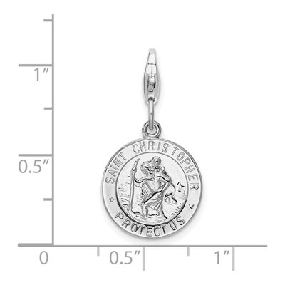 Sterling Silver Saint Christopher Medal Charm – view 5
