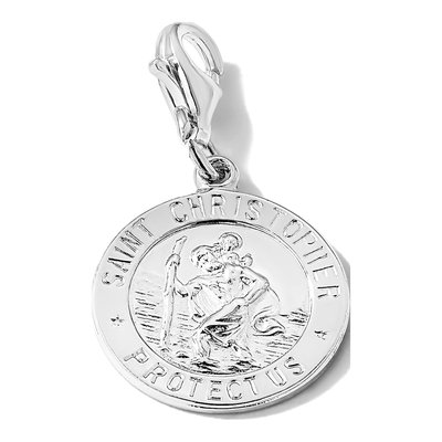 Sterling Silver Saint Christopher Medal Charm – view 6