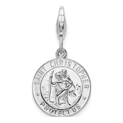 Sterling Silver Saint Christopher Medal Charm