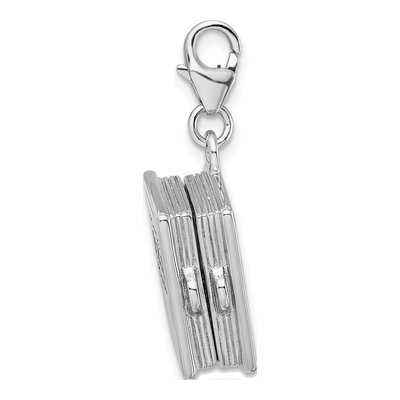 Sterling Silver 3-D Enameled Bible Charm – view 3